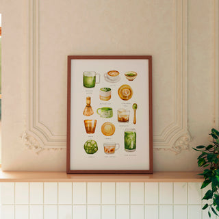 The Coffee & Matcha Cups Print ☕
