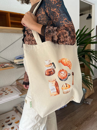 Totebag "Breakfast with Coffee"