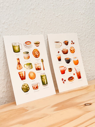 The Coffee & Matcha Cups Print ☕