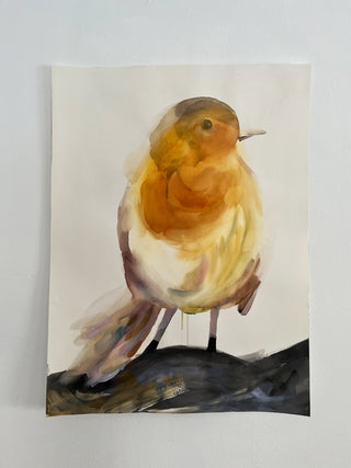 Bird on the branch-Original watercolor