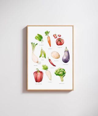 The Kitchen Veggies Print🥦