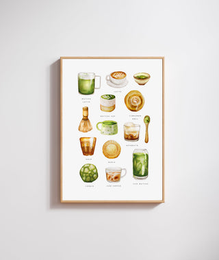The Coffee & Matcha Cups Print ☕