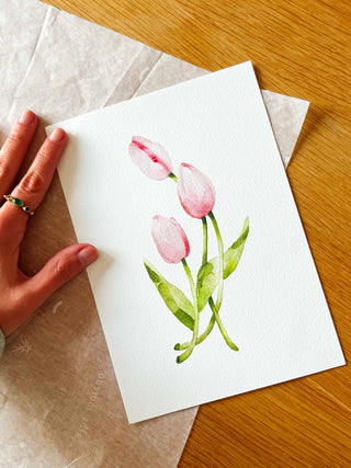 The Pink Tulip Print