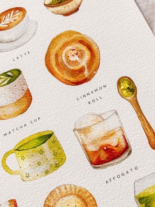 The Coffee & Matcha Cups Print ☕