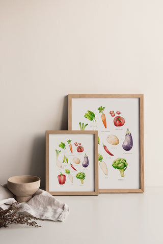The Kitchen Veggies Print🥦