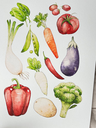 The Kitchen Veggies Print🥦