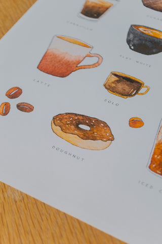 The Coffee Cups Print ☕