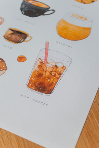 The Coffee Cups Print ☕