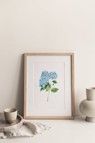 The Blue Hydrangea Print