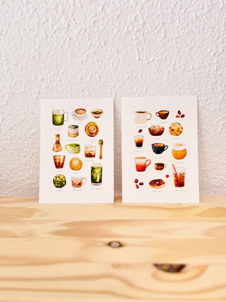 The Coffee & Matcha Cups Print ☕