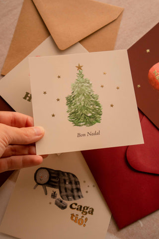 Postal Bon Nadal Arbre