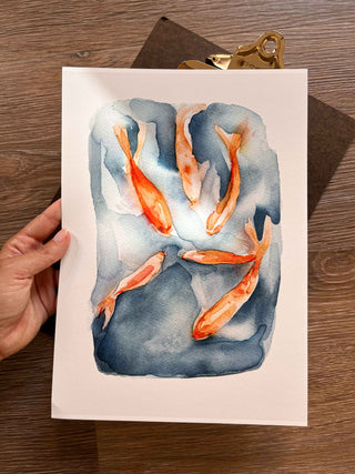 The Pond Fish Print