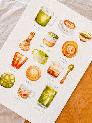 The Coffee & Matcha Cups Print ☕