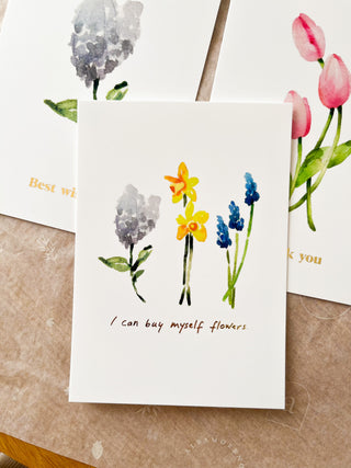 'I Can Buy Myself Flowers' Postcard